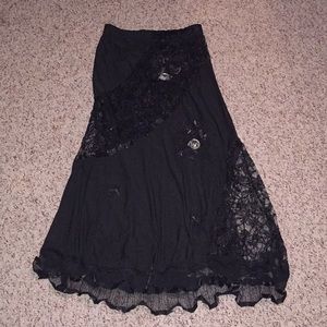 Black Misha skirt with Lace designs M